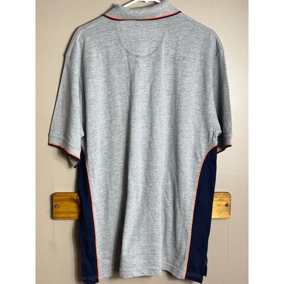 New Golf Shirt Polo Henley Gray Knit Short Sleeve Spike Sports Athletic Mens L - Picture 2 of 8